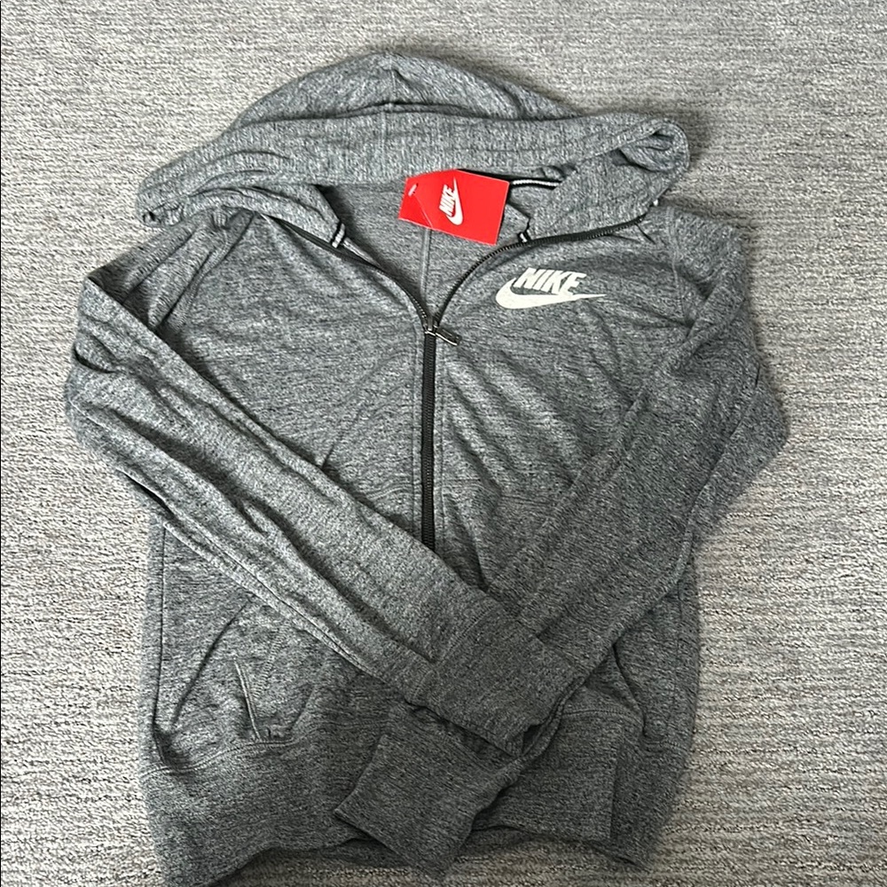 Nike Gray Zip-Up Hoodie